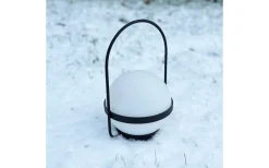 Summer Laddbar/Solcells Lykta 26cm LED 3000K Vit/Svart IP44