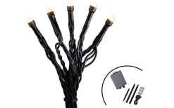 Sunny Solcellsdriven Ljusslinga 31,8m med Fjärrkontroll Frostad Amber IP44