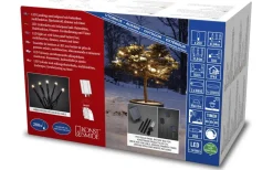 Sunny Solcellsdriven Ljusslinga 31,8m med Fjärrkontroll Frostad Amber IP44