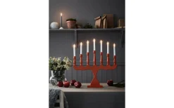 Svaneholm Adventsljusstake 58cm Röd