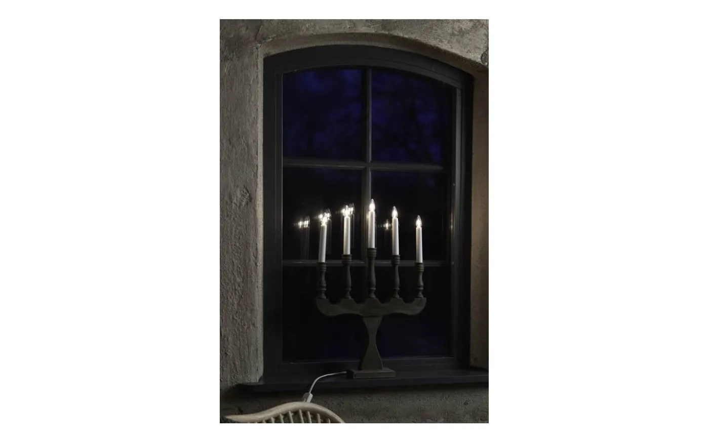 Svaneholm Adventsljusstake 5L 53cm Grå