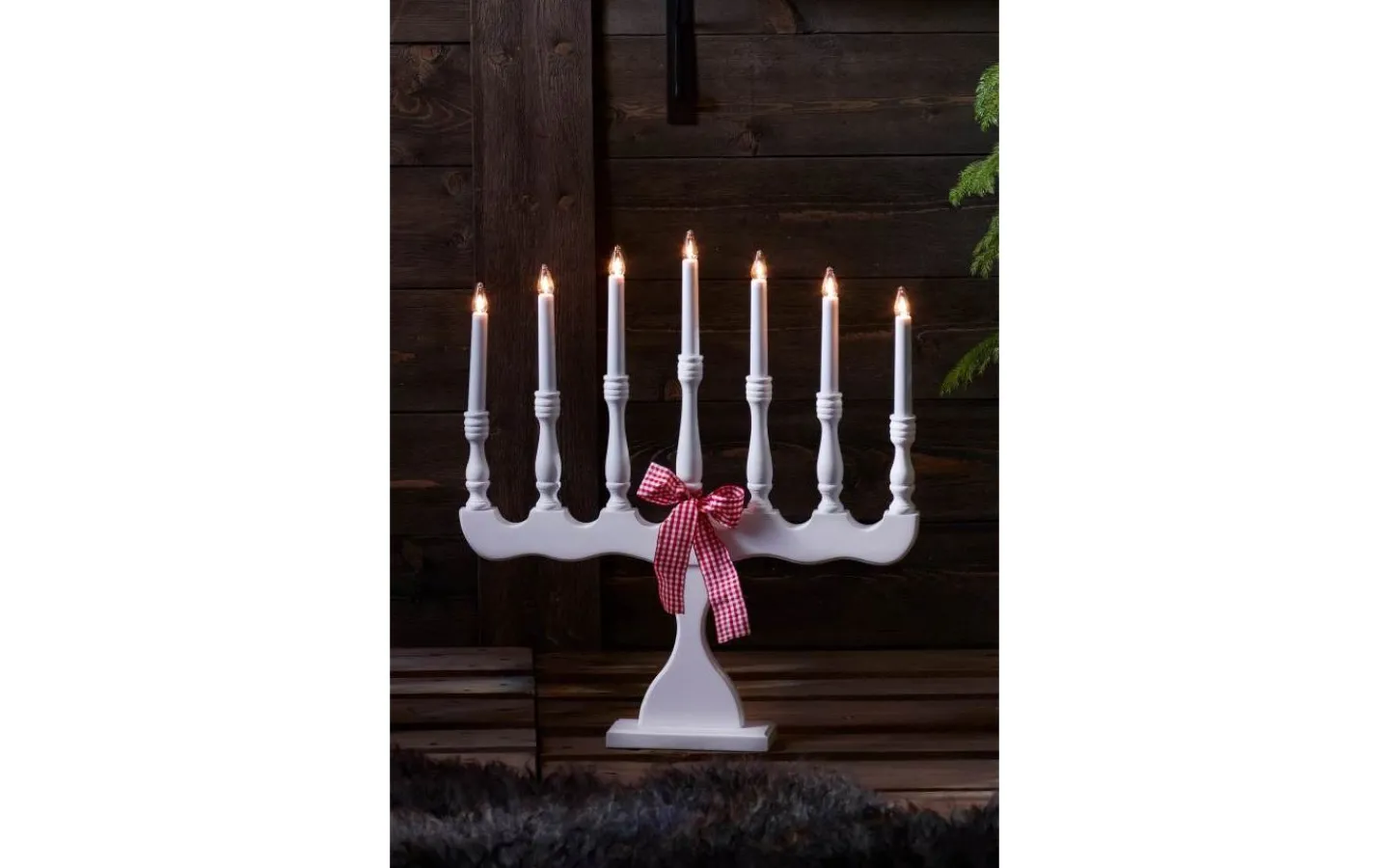 Visa Alla Adventsljusstakar|Adventsljusstakar 31-60 Cm<Markslojd Svaneholm Adventsljusstake 7L 58cm Vit