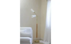 Hallbergs Svedala Golvfot 2L 150cm Ek/Guld* Golvfötter|Klassiska Golvlampor