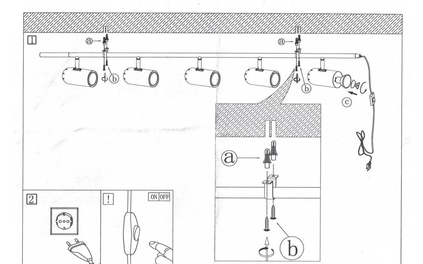 Vardagsrum|Tavelbelysning<Globen Lighting Swan Vägg/Takspotlight 153cm 5L Svart