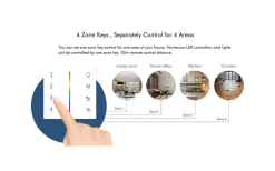 Teralite Smarta Hem|12V Led Slinga<TeraLite LED T22 Väggfjärrkontroll CCT till V4 Mottagare