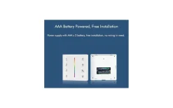 Teralite Smarta Hem|12V Led Slinga<TeraLite LED T22 Väggfjärrkontroll CCT till V4 Mottagare