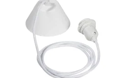 PR Home Takupphänge E27 med textilsladd 2,1m Vit* Takupphäng|Sladdställ Med Sockel