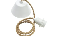 Takupphänge E27 med Textilsladd 1,2m Tvinnad Jute