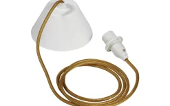 PR Home Takupphänge E14 Textil 2,1m Guld* Sladdställ Med Sockel