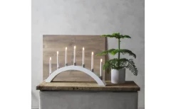 Tall Adventsljusstake Båge Vit 40cm