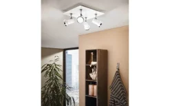 Eglo Tamara Takspotlight 26cm GU10 LED 3000K 4x3,3W Vit IP44* Badrumslampor Tak