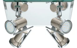 Eglo Tamara Takspotlight 24cm GU10 LED 3000K 4x3W Nickel IP44* Badrumslampor Tak