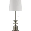 Tanger Bordslampa 56cm Svart nickel/Vit