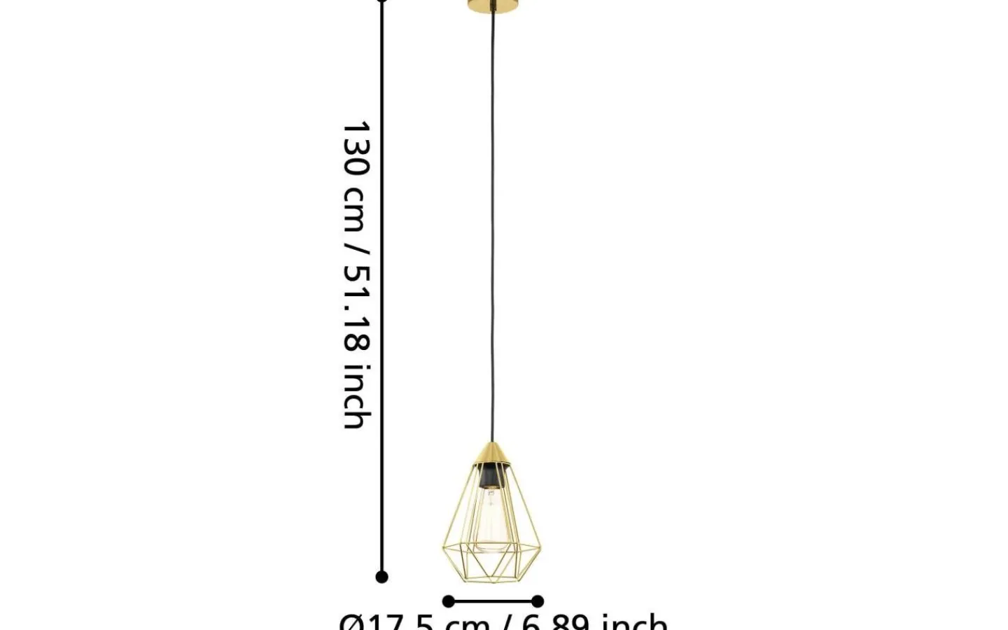 Eglo Tarbes Fönsterlampa 17,5cm Mässing* Fönsterlampor