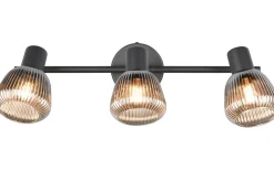 Trio Lighting Tarifa Spotlight 3-delad E14 mattsvart/förkromad* Avlånga Takspotlights|Takspot Med 3 Lampor