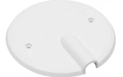 Täcklock med utlopp för apparatdosa, Vit