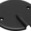 Täcklock med utlopp för kopplingsdosa, Svart
