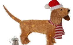 Batteri Julpynt Utomhus<Star Trading Tecidy Batteridriven Utomhusdekoration Hund 42cm IP44