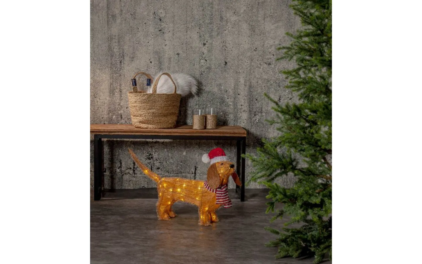 Batteri Julpynt Utomhus<Star Trading Tecidy Batteridriven Utomhusdekoration Hund 42cm IP44