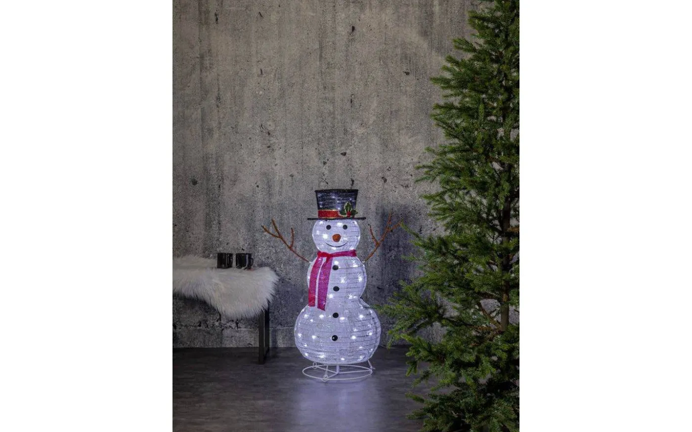 Tecidy Utomhusdekoration Snögubbe 90cm IP44