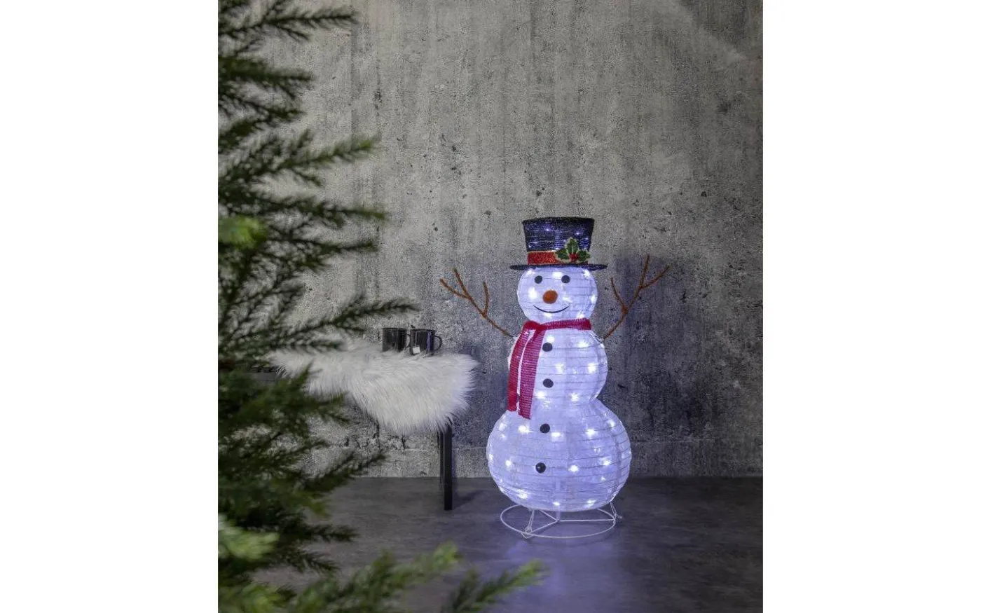 Tecidy Utomhusdekoration Snögubbe 90cm IP44