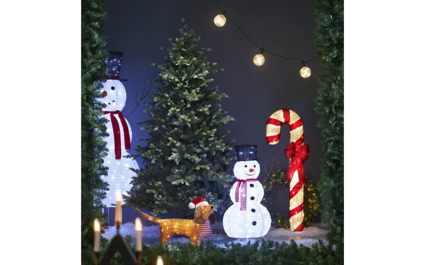 Tecidy Utomhusdekoration Snögubbe 90cm IP44