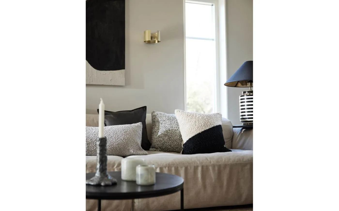 Teddy Kuddfodral Svart 45x45cm