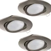 Eglo Tedo Spotlight 3-Pack GU10 LED 3000K 3x4,6W Nickel* Spotlights Med Utbytbar Ljuskälla