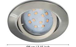 Eglo Tedo Spotlight 3-Pack GU10 LED 3000K 3x4,6W Nickel* Spotlights Med Utbytbar Ljuskälla