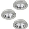 Spotlights Med Utbytbar Ljuskälla<Eglo Tedo Spotlight 3-Pack 3-steg DIM GU10 LED 3000K 3x4,8W Nickel