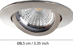 Spotlights Med Utbytbar Ljuskälla<Eglo Tedo Spotlight 3-Pack 3-steg DIM GU10 LED 3000K 3x4,8W Nickel