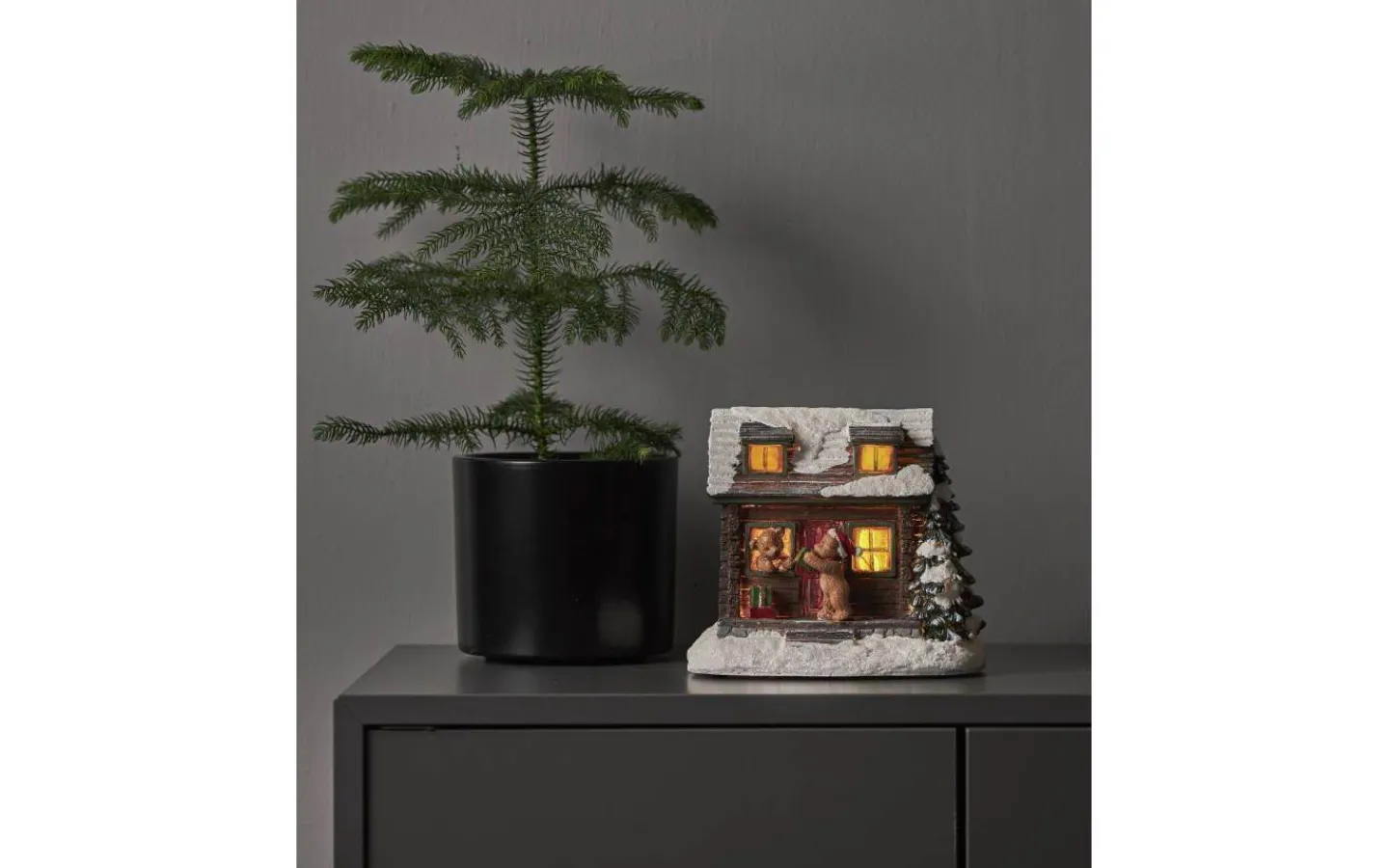 Star Trading Tedville Batteridriven Juldekoration Stuga* Julbyar Och Figurer