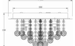 Teresa Kristallplafond 36cm Krom IP44