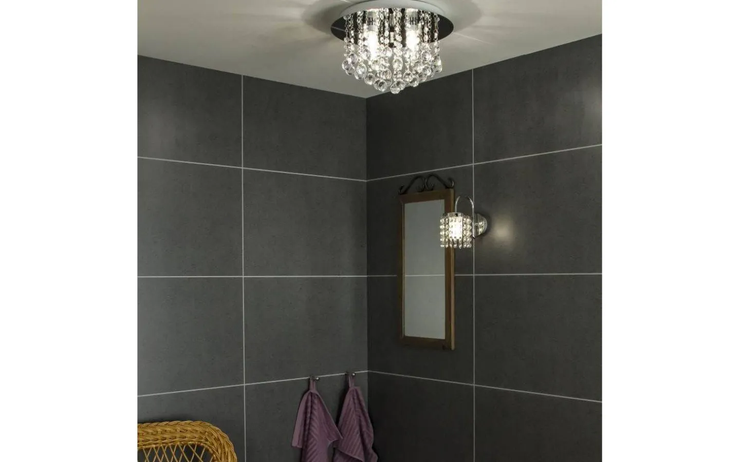 Aneta Teresa Vägglampa Krom Badrum IP44* Badrum|Badrumslampor Vägg