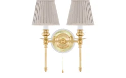 Textilskärm 130 - Beige bomullstyg