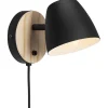 Theo Vägglampa Trä/Svart