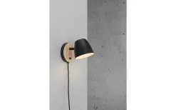 Theo Vägglampa Trä/Svart