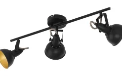 Eglo Thornton Takspotlight 61cm Svart/Guld* Avlånga Takspotlights|Takspot Med 3 Lampor