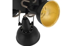 Runda Takspotlights|Takspot Med 3 Lampor<Eglo Thornton Takspotlight 25cm Svart/Guld