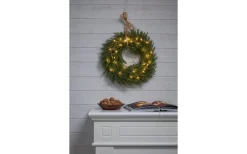 Kransar|Batteri Julpynt Utomhus<Star Trading Thuja Batteridriven Krans 45cm LED Grön IP44