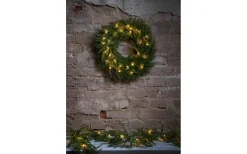 Kransar|Batteri Julpynt Utomhus<Star Trading Thuja Batteridriven Krans 45cm LED Grön IP44