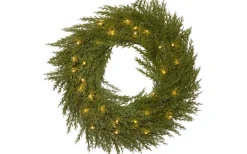 Kransar|Batteri Julpynt Utomhus<Star Trading Thuja Batteridriven Krans 45cm LED Grön IP44