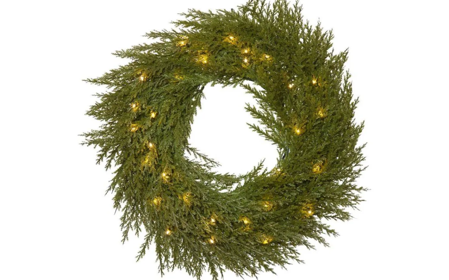 Kransar|Batteri Julpynt Utomhus<Star Trading Thuja Batteridriven Krans 45cm LED Grön IP44