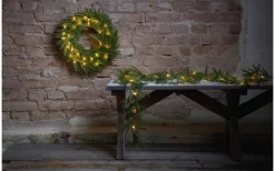 Kransar|Batteri Julpynt Utomhus<Star Trading Thuja Batteridriven Krans 45cm LED Grön IP44