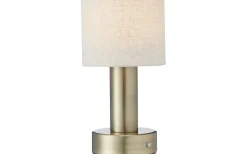 PR Home Tiara Lampskärm Ø13cm med Topplock Vit/Beige* Cylinder Lampskärmar