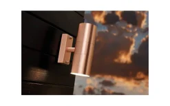 Tin Vägglampa 2L Koppar IP54