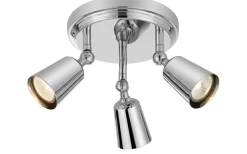 Markslojd Tiny Takspotlight 18cm Krom* Runda Takspotlights|Takspot Med 3 Lampor