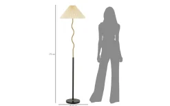 Mauro Ferretti Titan Golvlampa 172cm Svart/Guld* Golvlampor