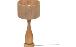 Trio Lighting Toba Bordslampa E27 trä/beige* Bordslampor