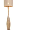 Trio Lighting Toba Golvlampa E27 trä/beige* Golvlampor